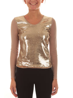 Emme Marella TEODORA T-shirt con paillettes da donna cacha