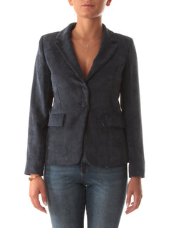 Emme Marella CURZIA blazer in velluto a coste da donna piombo