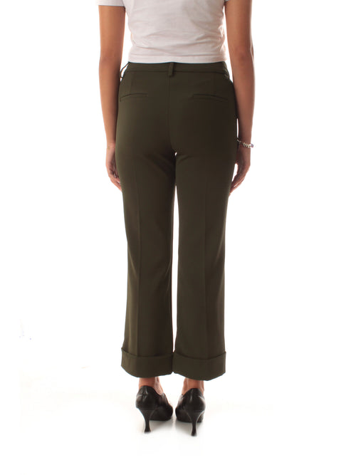 Emme Marella PARSEC pantalone cropped flare da donna military