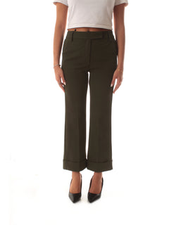 Emme Marella PARSEC pantalone cropped flare da donna military