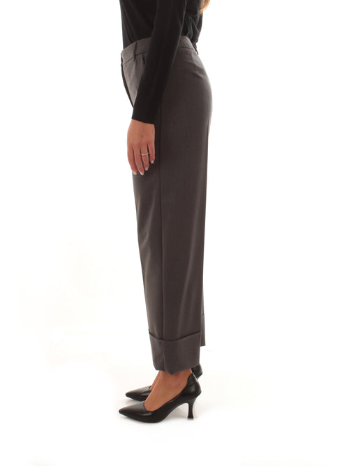 Emme Marella DANY pantalone wide leg da donna grigio melange