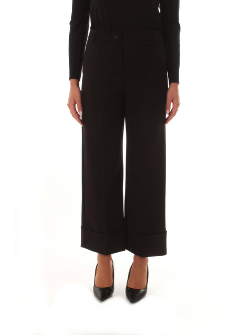 Emme Marella DANY pantalone wide leg da donna nero