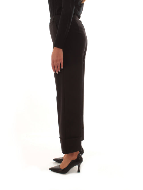 Emme Marella DANY pantalone wide leg da donna nero