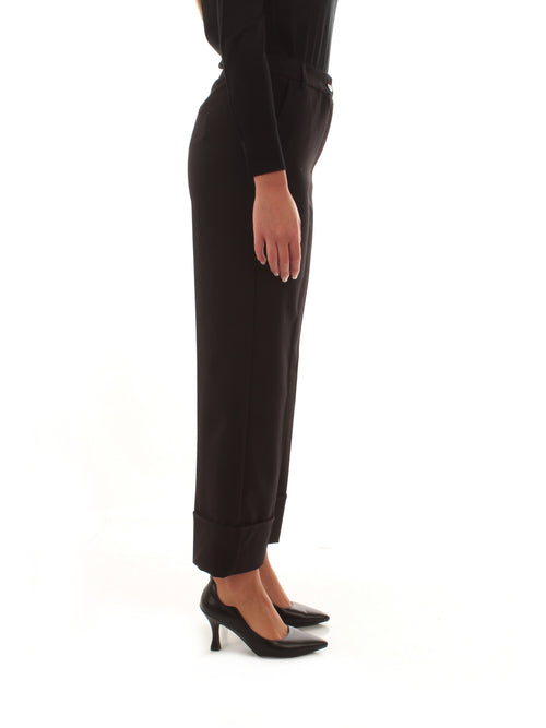 Emme Marella DANY pantalone wide leg da donna nero