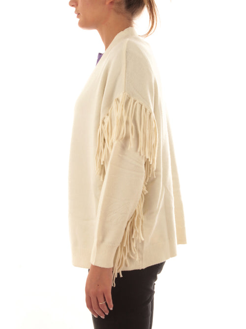 Emme Marella REUMA cardigan con frange da donna silk