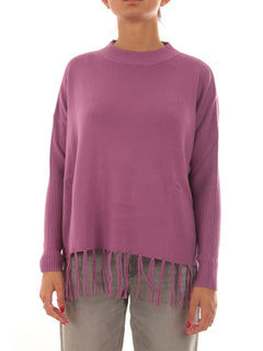 Emme Marella ALPACA maglia con frange da donna radiant orchid