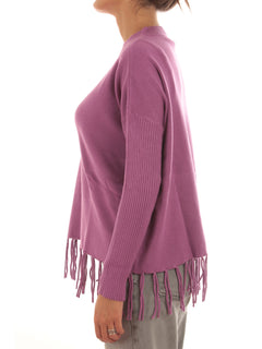 Emme Marella ALPACA maglia con frange da donna radiant orchid