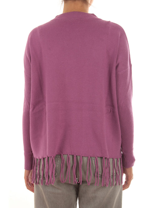 Emme Marella ALPACA maglia con frange da donna radiant orchid