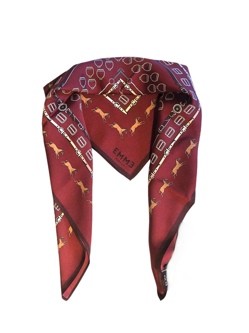 Emme Marella libano foulard da donna burgundy