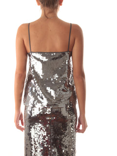 Emme Marella GERLA top in paillettes da donna silver