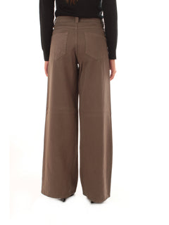 Iblues FIGURA pantaloni wide leg da donna tortora