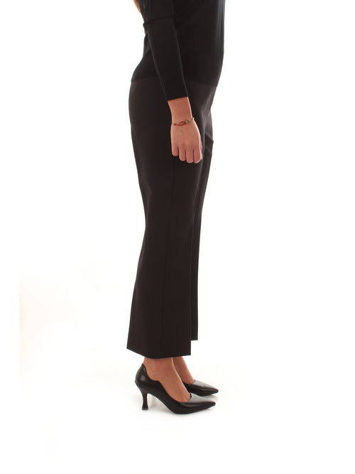 Iblues costone pantaloni flare da donna nero