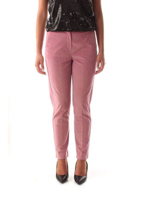 Iblues PONZA1 pantalone in velluto da donna rosa