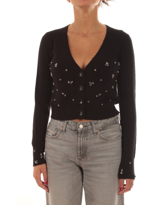 Iblues VENTOSO cardigan con strass da donna nero