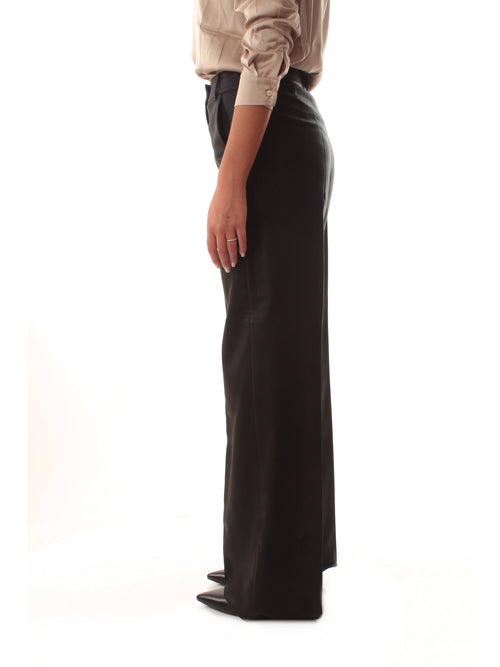 Iblues SPALATO pantalone wide leg da donna nero