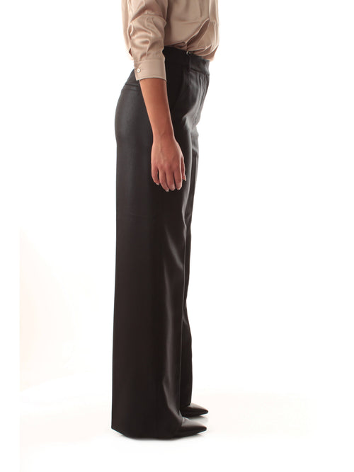 Iblues SPALATO pantalone wide leg da donna nero