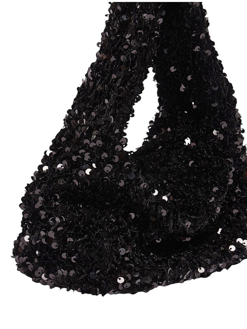 Iblues LIPARI borsa in paillettes da donna nero