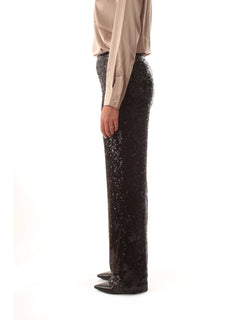 Iblues FATO pantalone in paillettes nero da donna