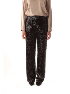 Iblues FATO pantalone in paillettes nero da donna