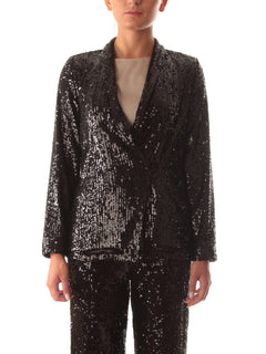 Iblues ATTINIA blazer in paillettes da donna nero