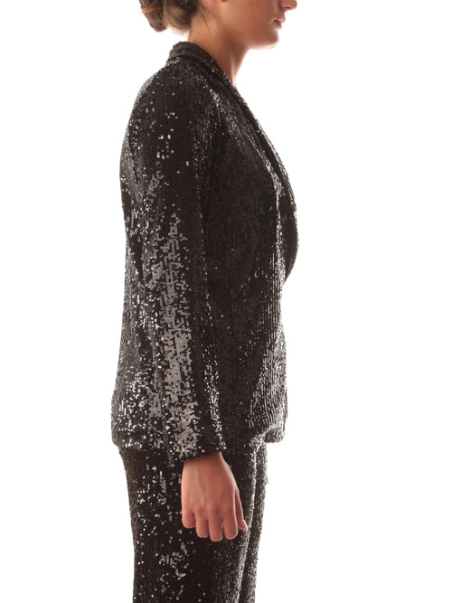 Iblues ATTINIA blazer in paillettes da donna nero