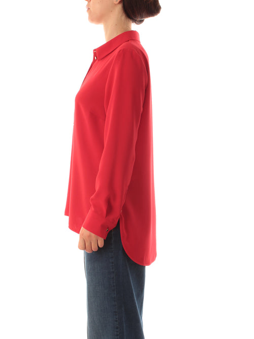 Gaia Life blusa in raso da donna rosso