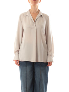 Gaia Life blusa in raso da donna grigio perla