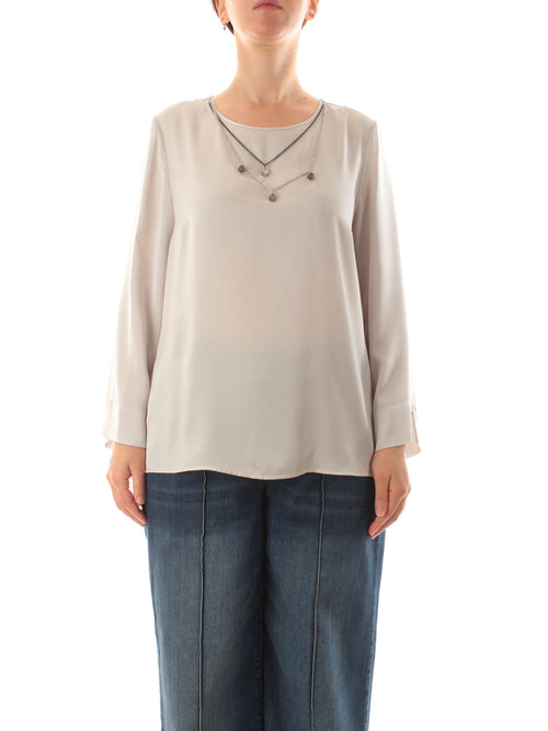 Gaia life blusa da donna grigio