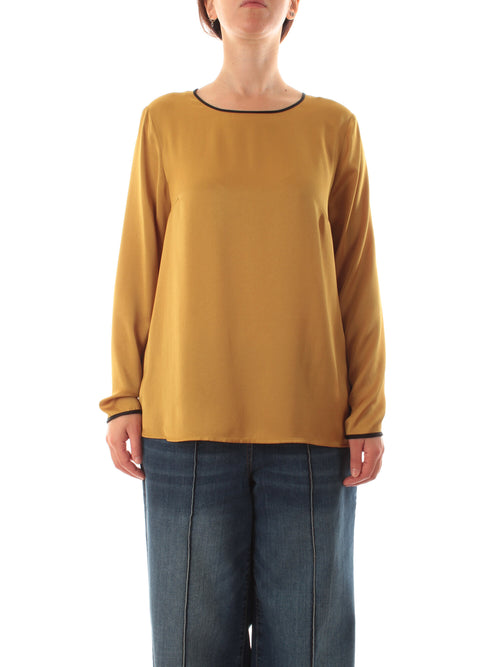 Gaia life blusa da donna senape