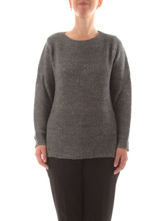 Gaia Life maglia con micro paillettes da donna grigio scuro