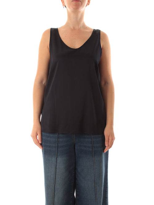 Elena Mirò top in raso da donna blu