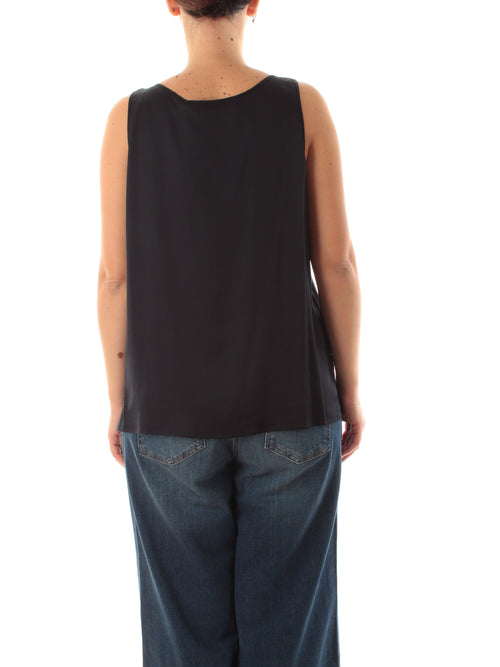 Elena Mirò top in raso da donna blu