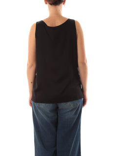 Elena Mirò top in raso da donna nero