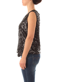 Gigliorosso gilet in full paillettes da donna nero