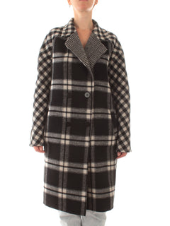 Elena Mirò cappotto double checks da donna nero