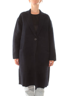 Elena Mirò cappotto in lana double da donna blu