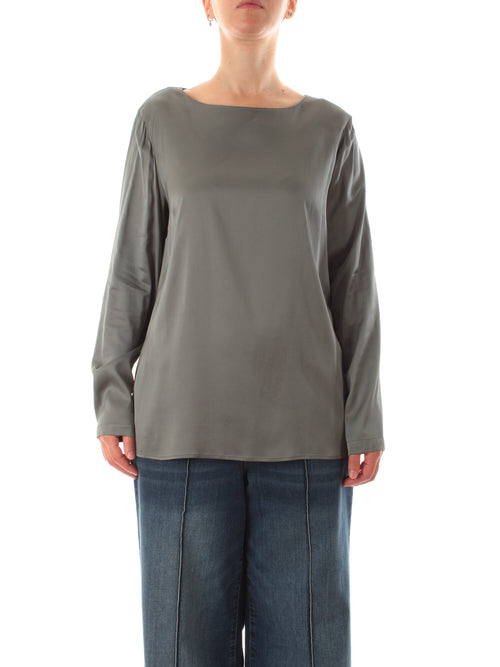 Elena Mirò blusa in raso da donna grigio