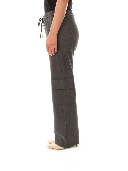 Elena Mirò pantalone wide leg da donna grigio