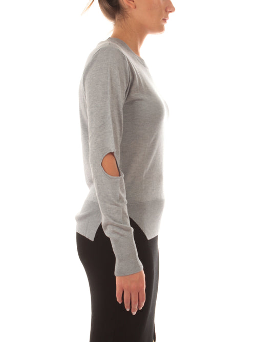 Akep maglia con cut out sulle maniche da donna grigio