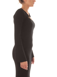 Akep maglia cut out da donna nero