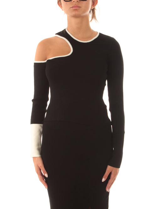 Akep maglia cut out da donna nero