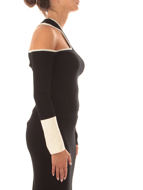 Akep maglia cut out da donna nero