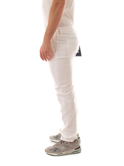 Incotex blue division jeans bianco ottico da uomo