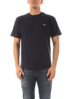 Lacoste T-shirt dal taglio classico in jersey da uomo blu navy