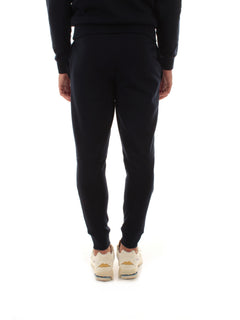 Lacoste pantaloni sportivi in felpa di cotone da uomo blu navy