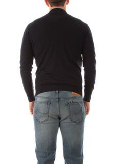 Mauro Ottaviani maglia lupetto con zip da uomo dark navy