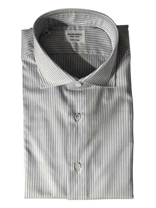 Mazzarelli camicia a righe da uomo bianco/azzurro