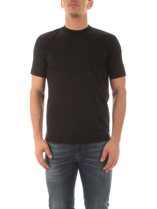 Mazzarelli MARAKESH T-shirt in lana vergine da uomo nero