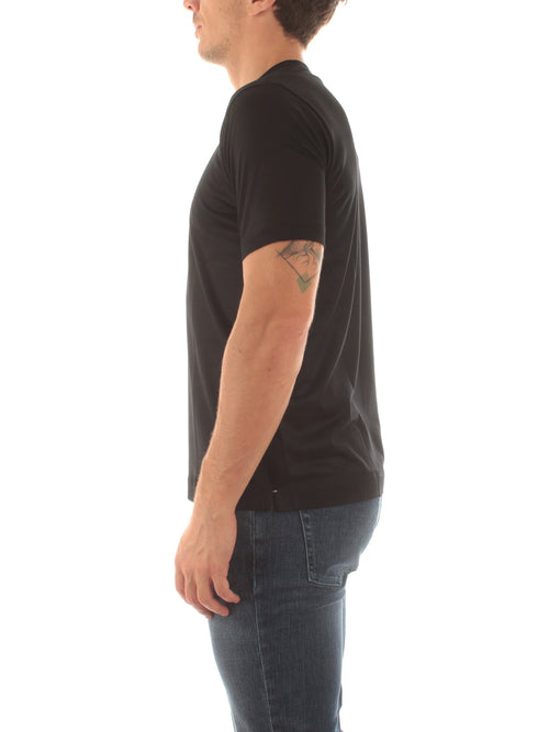 Mazzarelli MARAKESH T-shirt in lana vergine da uomo nero