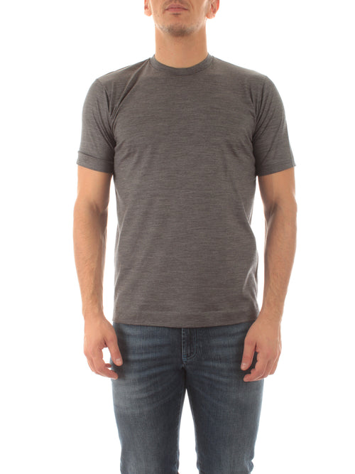 Mazzarelli MARAKESH T-shirt in lana vergine da uomo GRIGIO